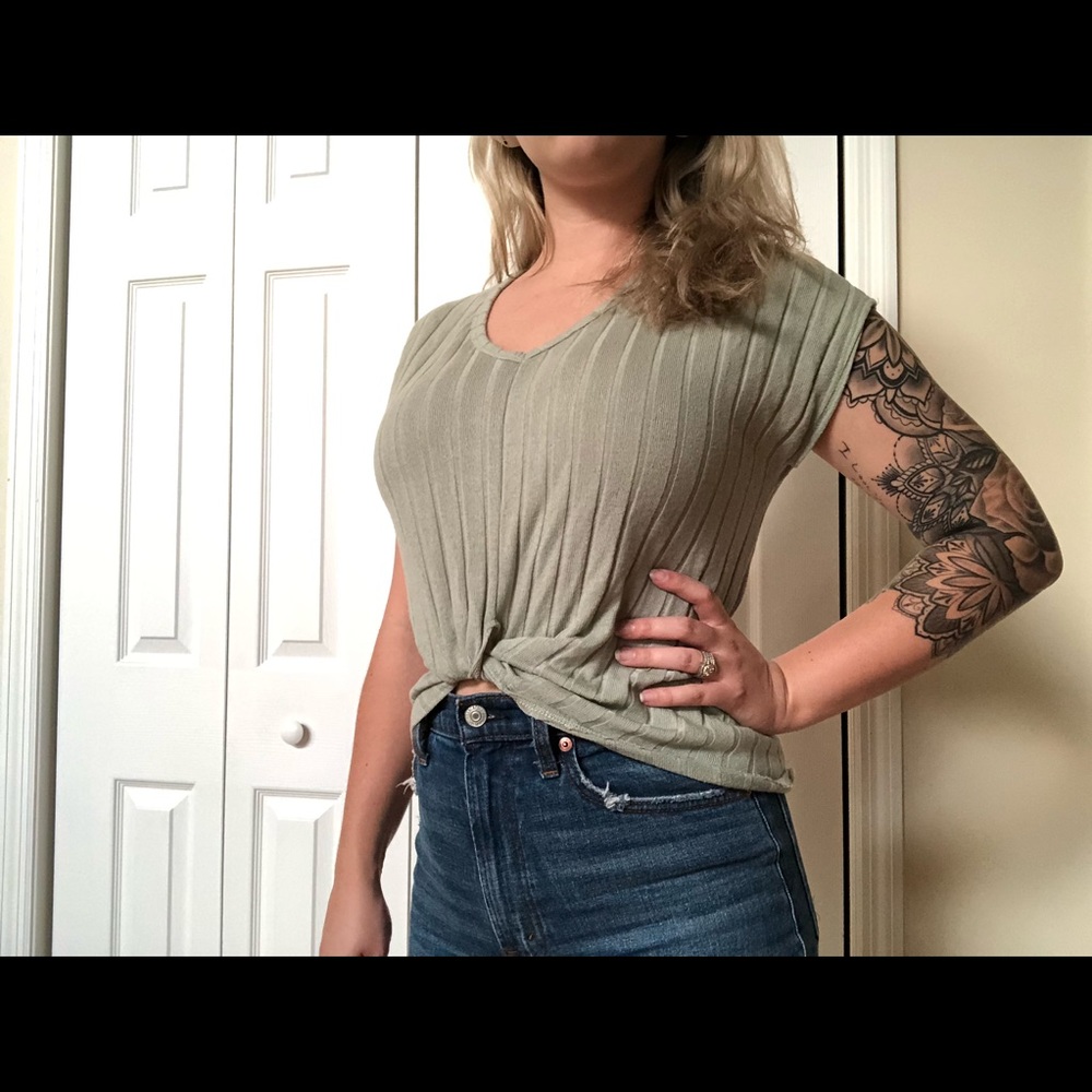 Women’s light green shirt